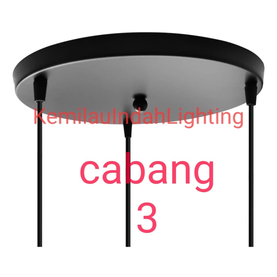 Jual KOP DOP BASE LAMPU GANTUNG CABANG 3 BULAT | Shopee Indonesia