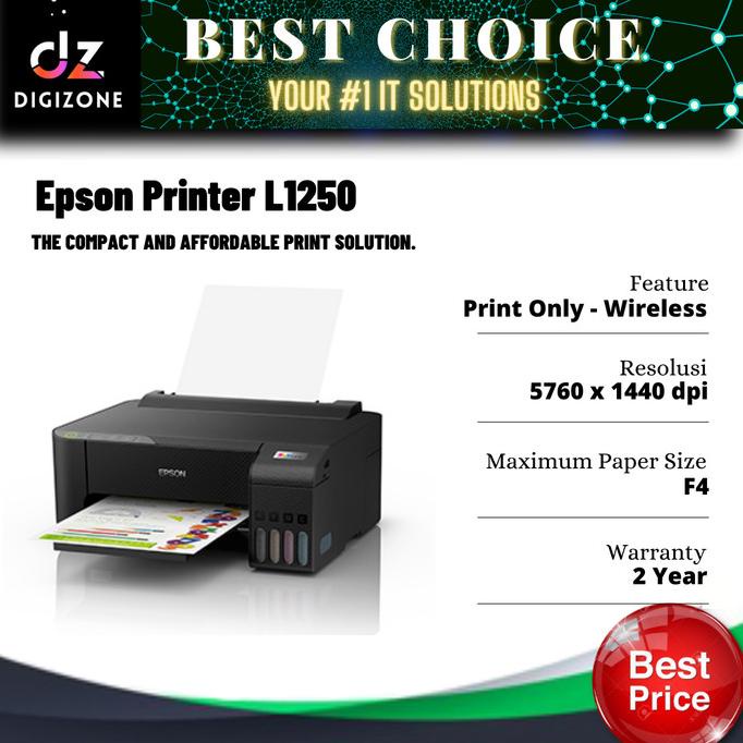 Jual Printer Epson L1250 Inktank Single Function Print Wireless Wifi Nissaolshopjkt Shopee 5022