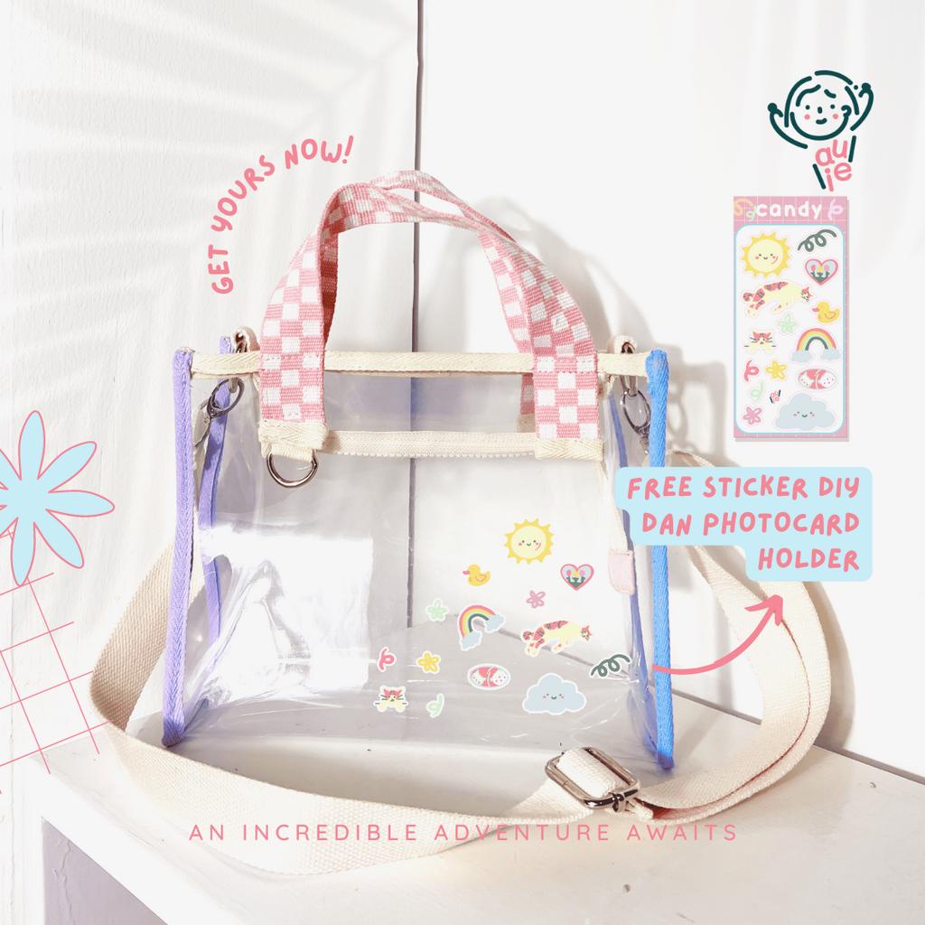 Jual aullie.bags | Tas PVC Transparan Konser Premium PINK CANDY Warna ...