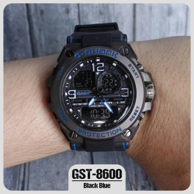 Jual JAM TANGAN PRIA GSHOCK GST 8600 CASIO G SHOCK GST8600 METAL RUBBER ANTI AIR Shopee Indonesia