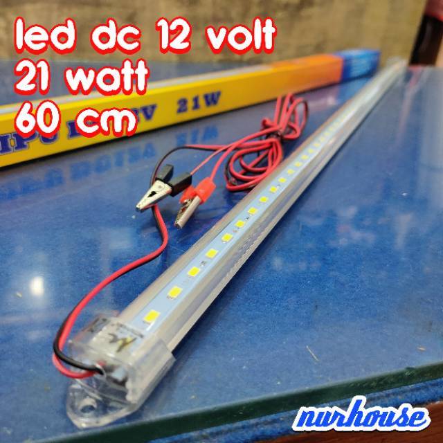 Jual Mitsuyama Lampu Led Dc 12 Volt Panjang 60 Cm 21 Watt Jepit Aki