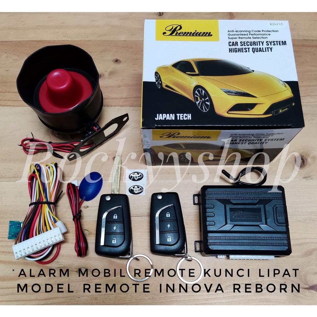 Jual Paket alarm mobil 5 pintu remote Model kunci lipat innova reborn ...