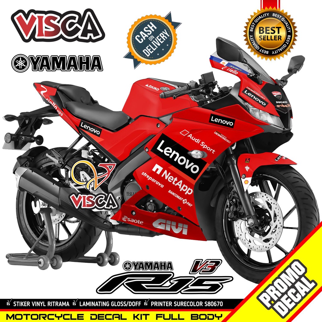 Jual Decal R15 V3 Full Body Keren Stiker R15 V3 Full Body Keren Striping R15 V3 Terbaru Decal