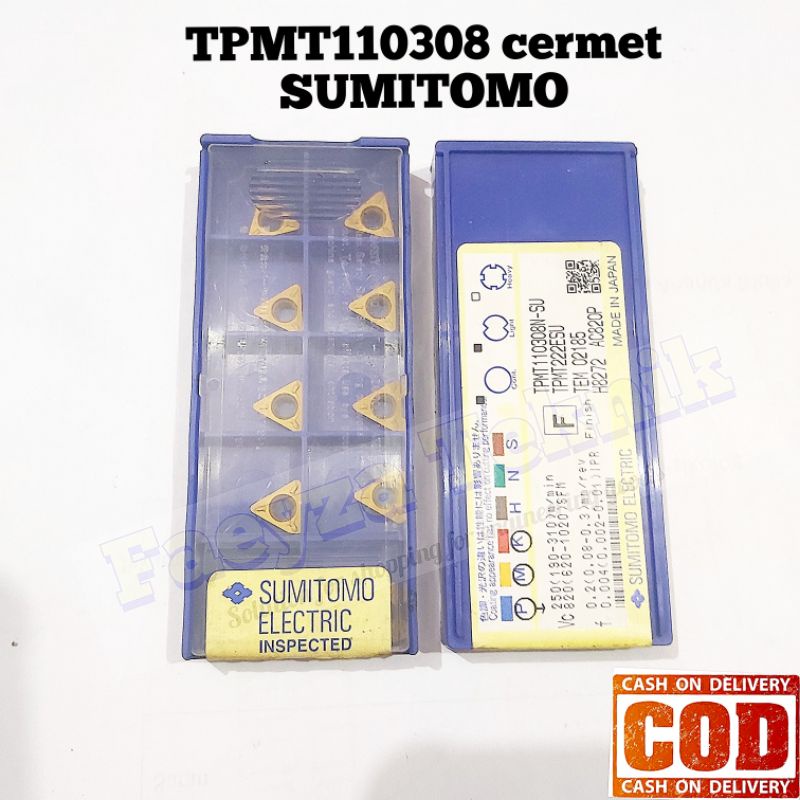 Jual insert pahat bubut boring TPMT 11 03 08 sumitomo cermet bukan ...