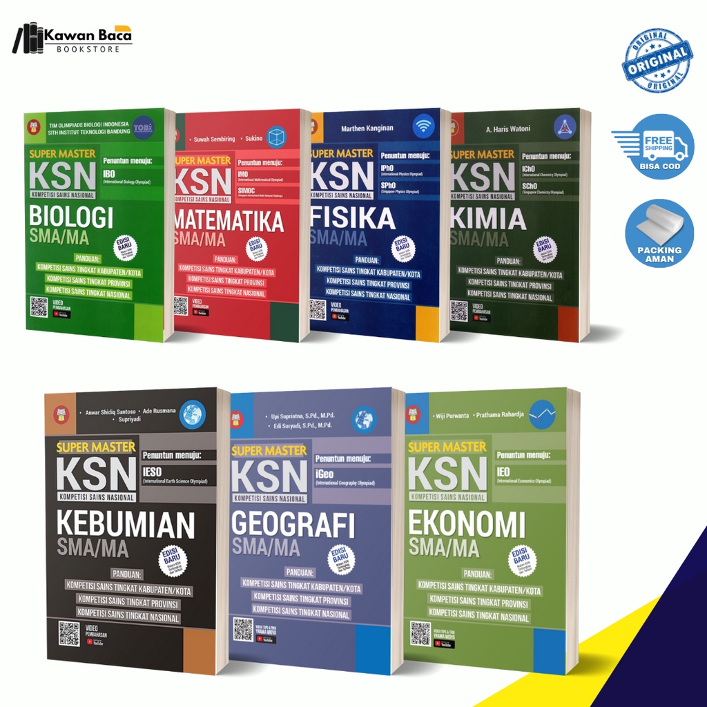 Jual Super Master KSN SMA/MA Biologi Matematika Kimia Geografi Fisika ...