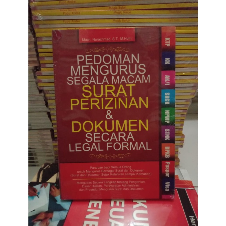 Jual BUKU PEDOMAN MENGURUS SEGALA MACAM SURAT PERIZINAN & DOKUMEN ...