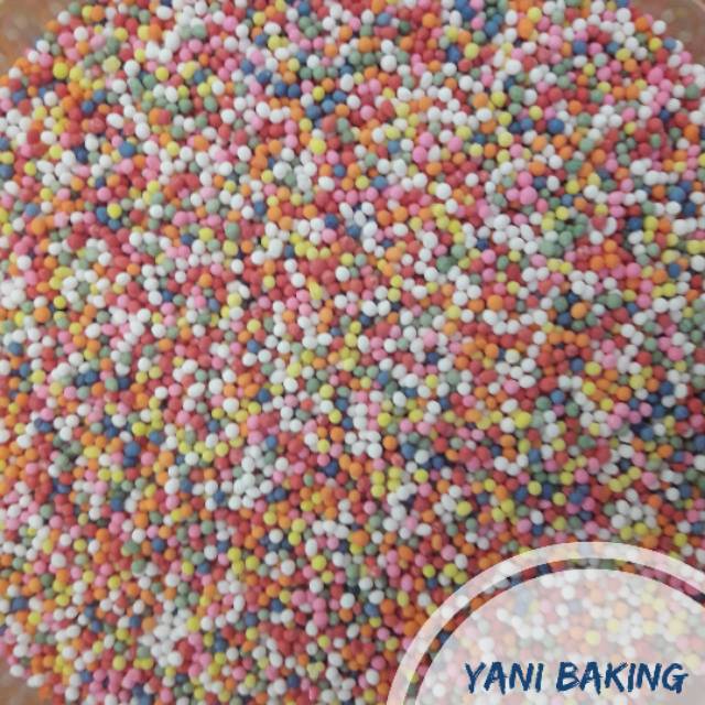 Jual SPIKEL / SPRINGKLE TRIMIT GULA BUTIR WARNA WARNI 100 GRAM | Shopee ...