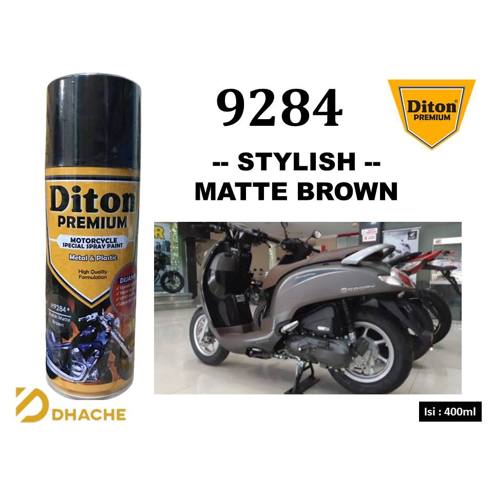 Jual Cat Pilox Diton Premium Stylish Matte Brown 9284 Warna Coklat Doff