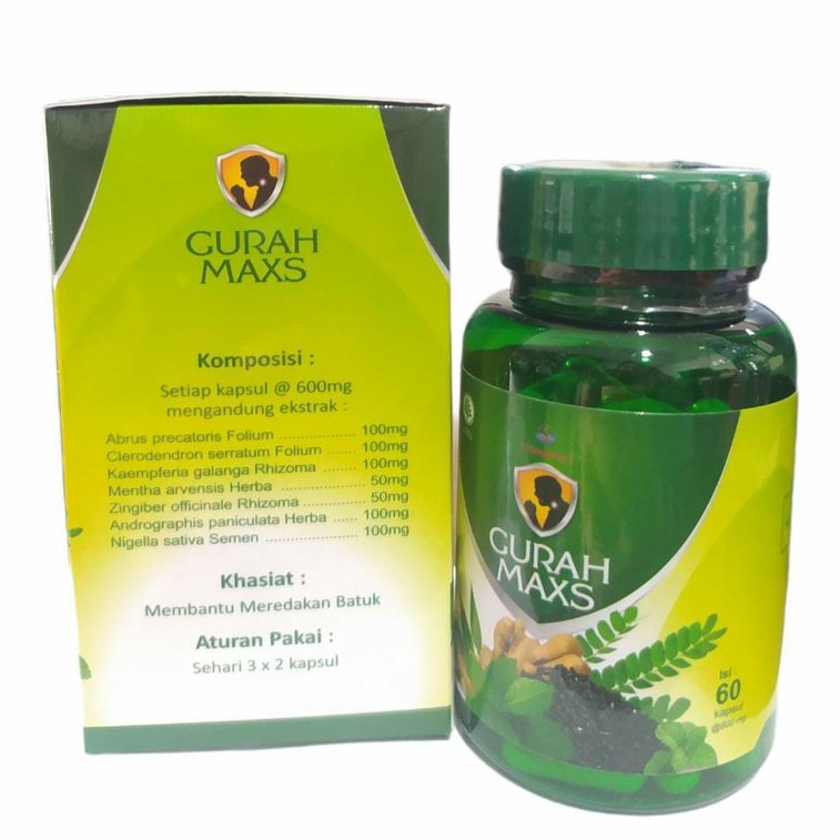 Jual Kapsul Gurah MAXS El Medinah | Herbal Merdakan Batuk isi 60 kapsul ...