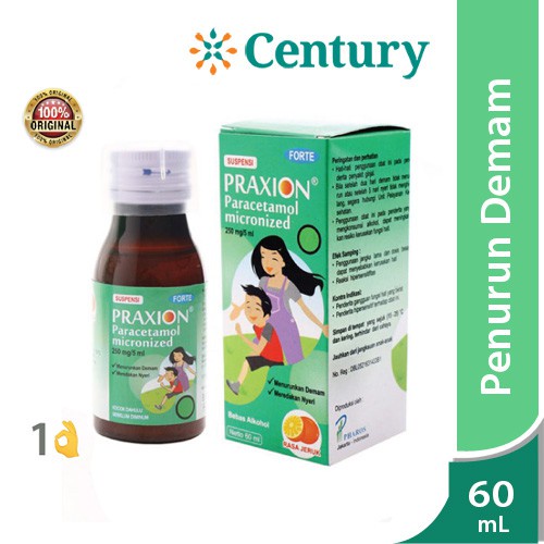Jual Praxion Forte 250mg 60ml / Demam Anak / Nyeri / Paracetamol ...
