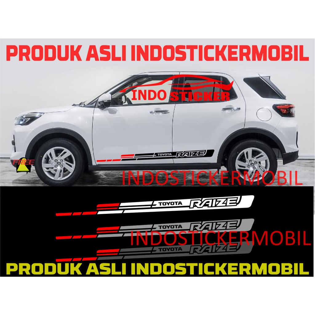 Jual Cutting Sticker Stiker Mobil Raize Sticker List Minimalist Mobil