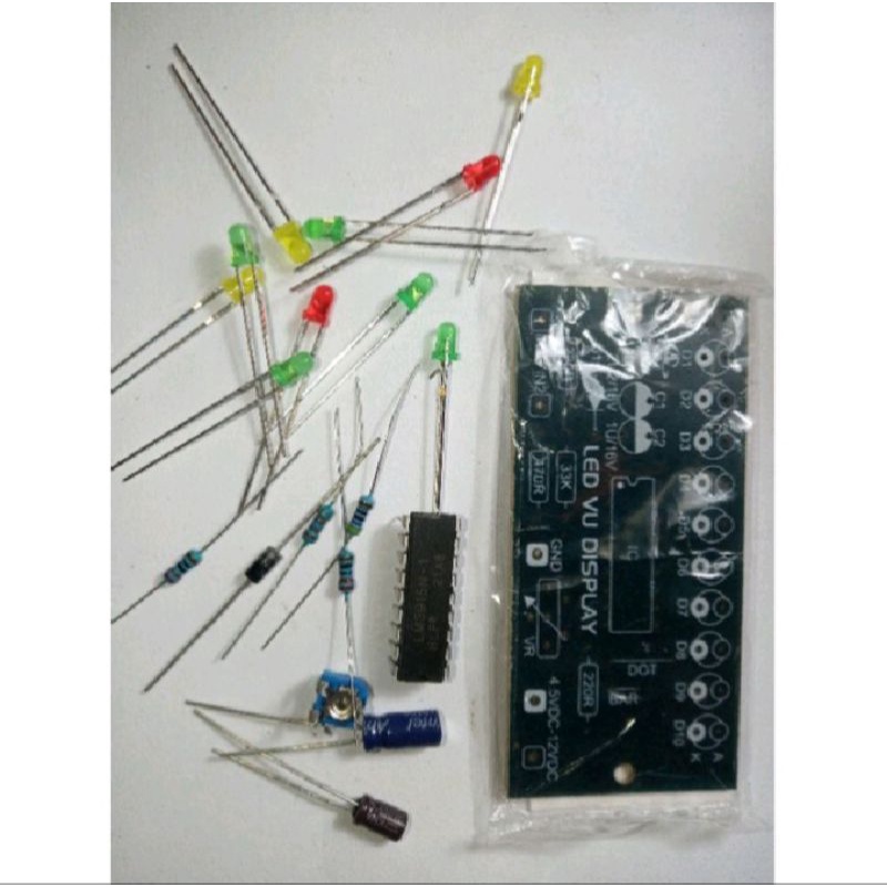 Jual DIY LED VU DISPLAY LM3915-PCB & KOMPONEN LENGKAP BELUM DI SOLDER ...