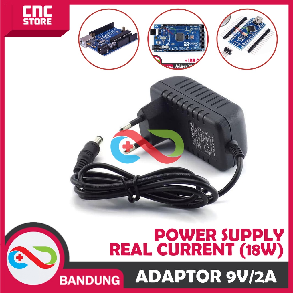 Jual POWER SUPPLY 9V 2A ADAPTOR 9V 2A PSU ARDUINO | Shopee Indonesia