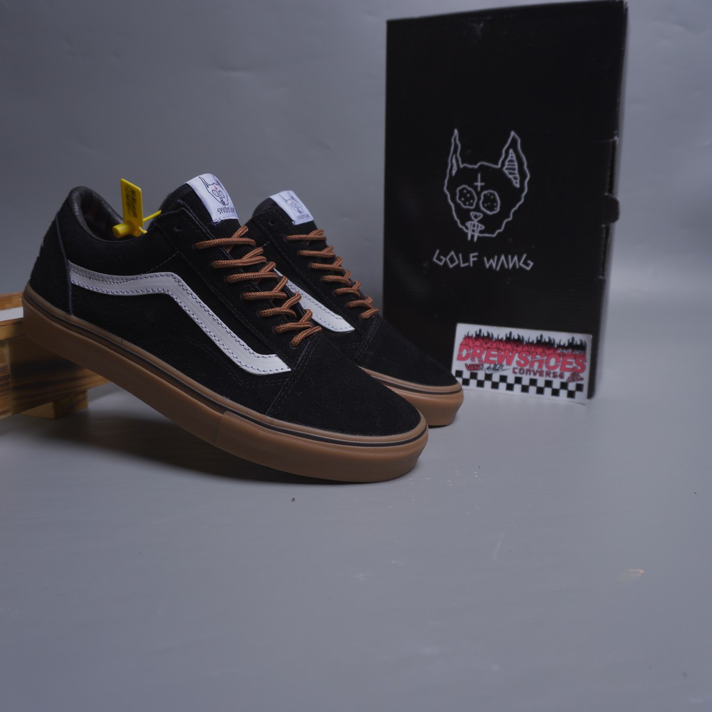 Vans golf clearance wang black gum