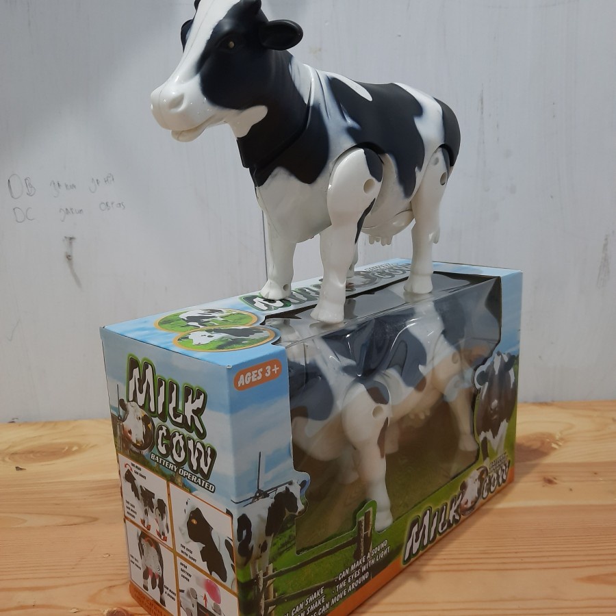 Jual Mainan Robot Sapi Berjalan Baterai Milk Cow | Shopee Indonesia