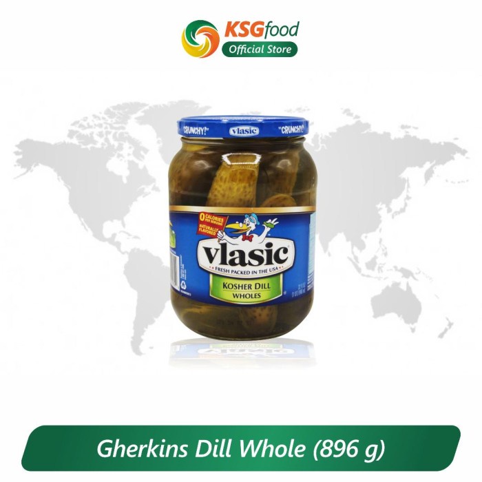 Jual VLASIC GHERKINS KOSHER WHOLE DILL 896GR Shopee Indonesia