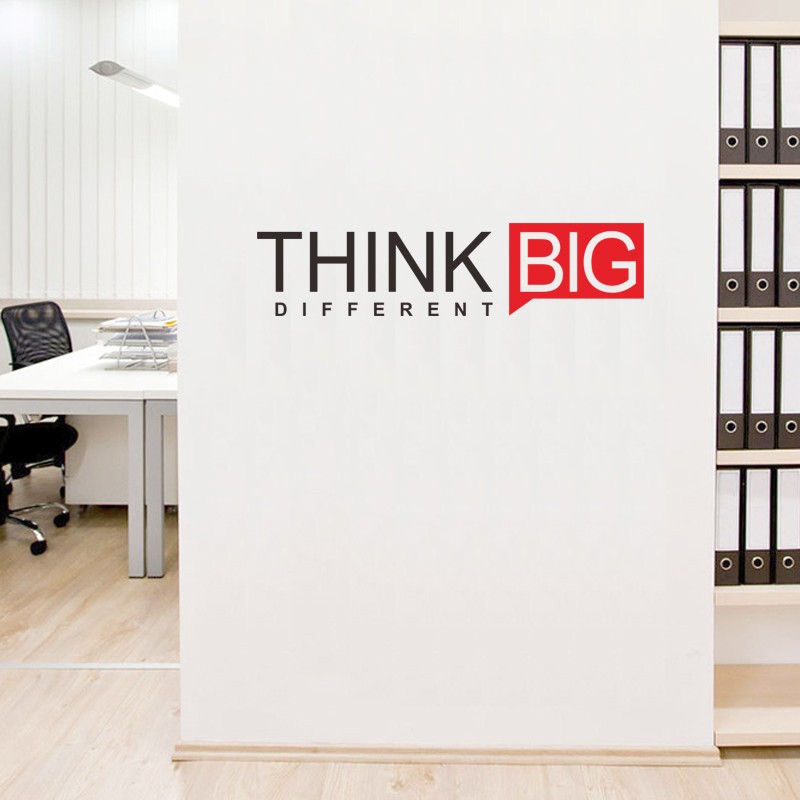 Jual Stiker Dinding Motivasi Quotes Kerja Kantor Cutting Sticker Think ...