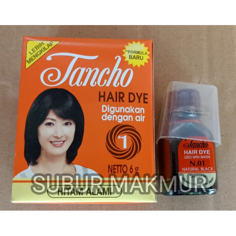 Jual Semir Tancho Bubuk Hitam / TANCHO HAIR DYE KACA / Semir Rambut ...