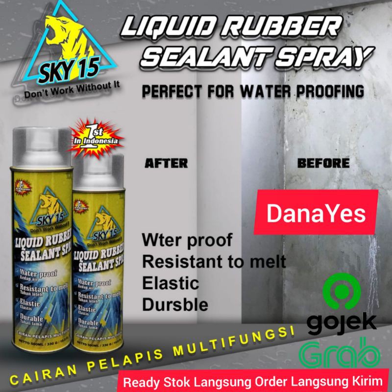 Jual Sky15 Spray Pelapis Anti Bocor Liquid Rubber Sealant Water Proof Cairan Pelapis Multi 6559