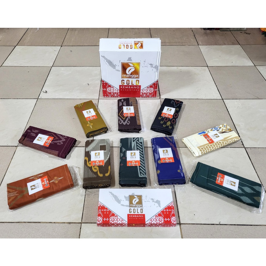 Jual Sarung Mangga Gold Kembang Nusantara Premium Murah | Shopee Indonesia