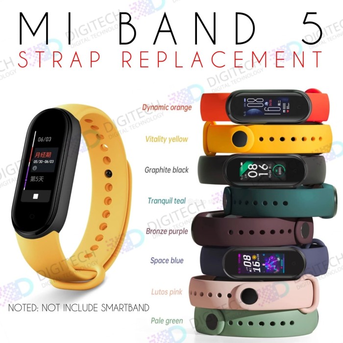 MI BAND Strap Replacement Single Colour Miband Strap Smartband Tranquil  Teal
