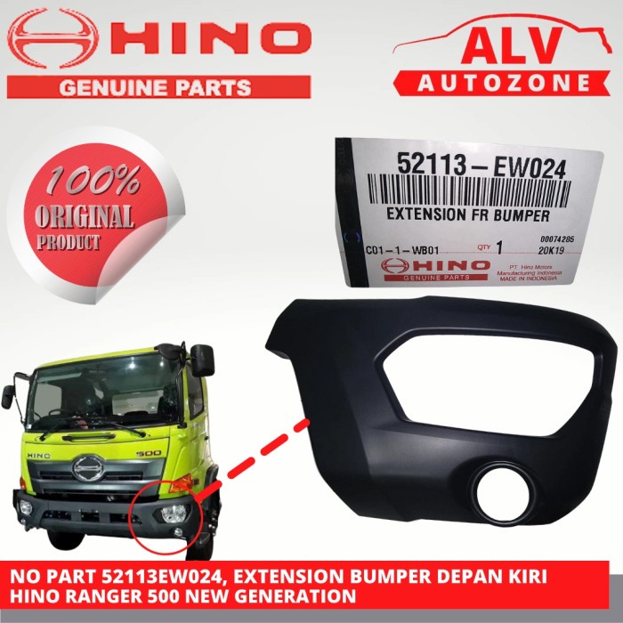 Jual Extension Sambungan Bumper Depan Kiri Hino New Ranger