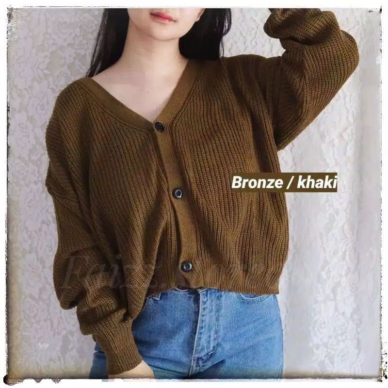 Jual CROP CARDI RAJUT OVERSIZED 7 GATE TEBAL/CARDIGAN RAJUT WANITA ...