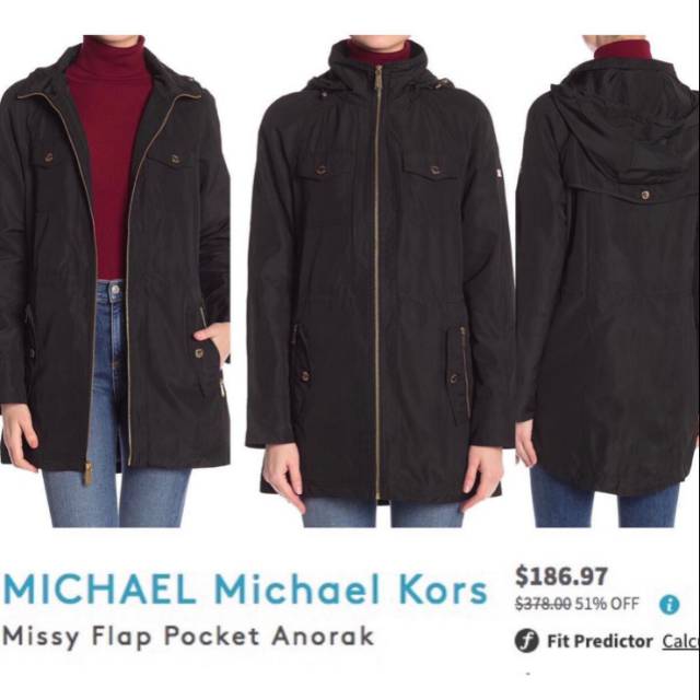 Jual Michael Kors Missy Flap Anorak Jacket Jaket Wanita Shopee