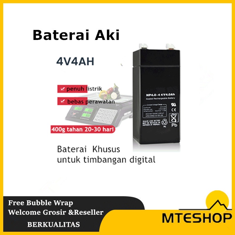 Jual Mte Baterai Aki 4v 4ah Baterai Timbangan Digital Shopee Indonesia