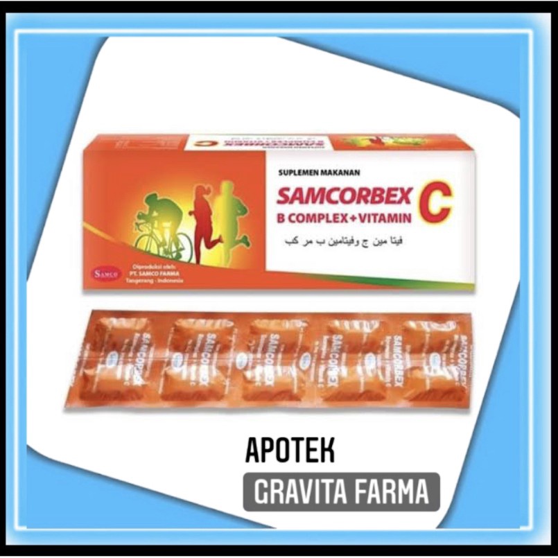 Jual Samcorbex Multivitamin B komplex + Vitamin C 10 tablet | Shopee ...