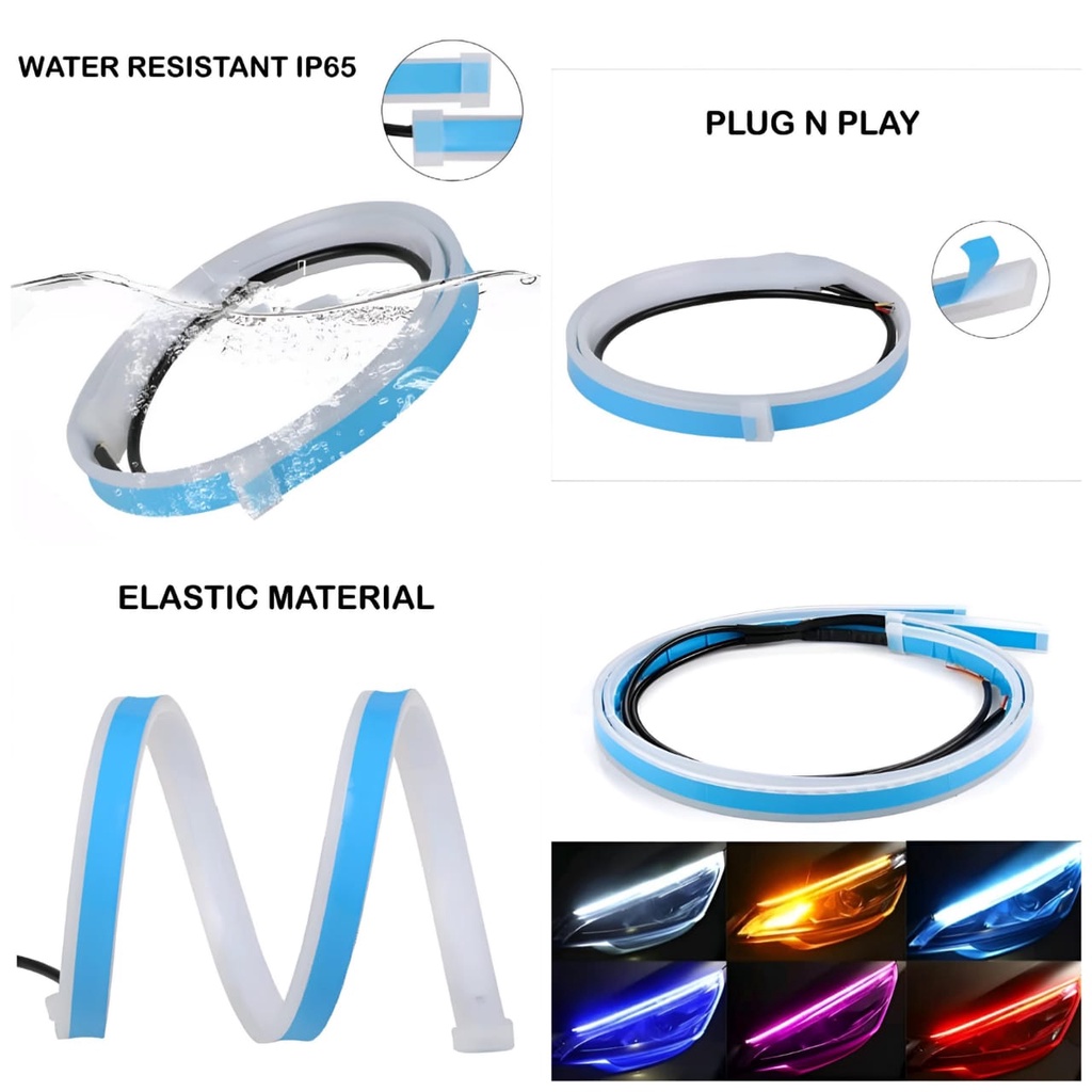 Jual LAMPU ALIS RUNNING PANJANG 30CM LAMPU LED ALIS TEMPEL FLEXIBLE ...