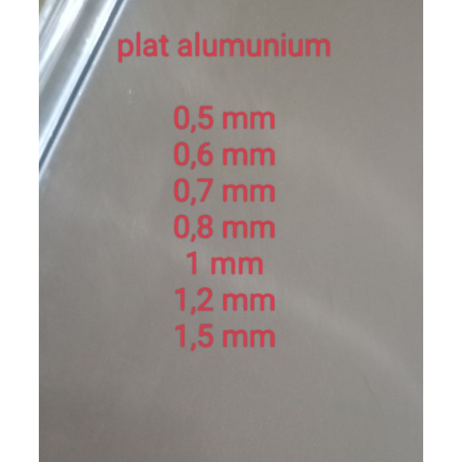 Jual plat alumunium 2mm 330x530mm aluminium - Jakarta Pusat - Cahaya  Stainless