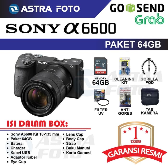 Jual Sony Alpha A6600 Kit 18135mm Sony A6600 Kit Garansi Resmi Paket