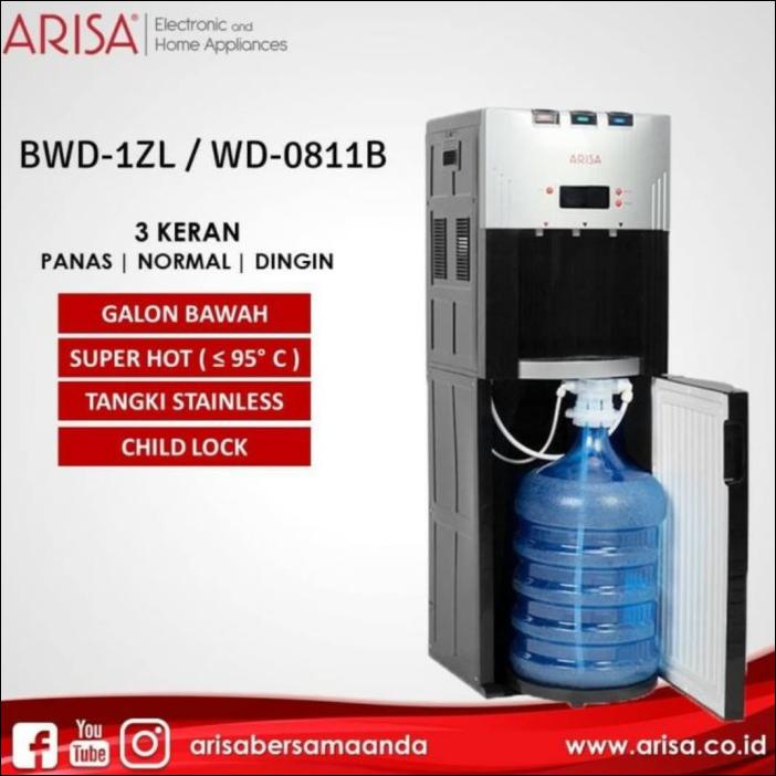 Jual JNE ARISA BWD DISPENSER GALON BAWAH RODA 3 KERAN CHILD LOCK BWD