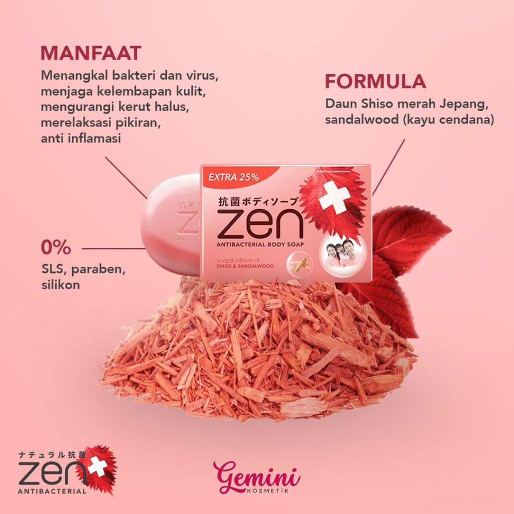 Jual Zen Antibacterial Body Soap Sabun Batang Zen Shiso And Sandalwood