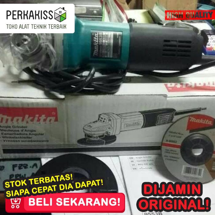 Jual Mesin Gerinda Tangan Makita 9553B Angle Grinder Makita 9553 B K187 ...