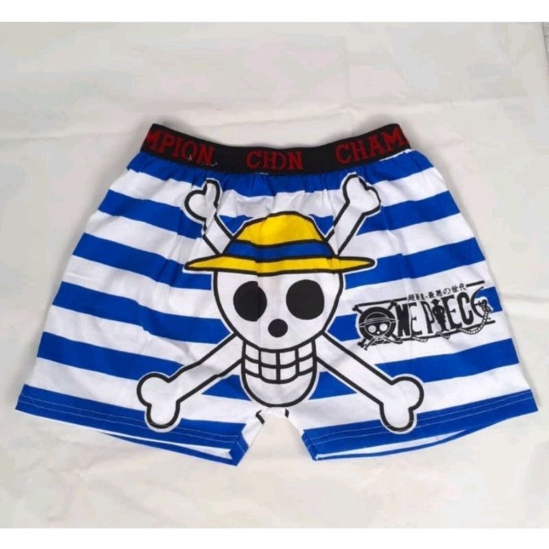 Jual boxer karakter dewasa lucu one piece pengiriman warna random