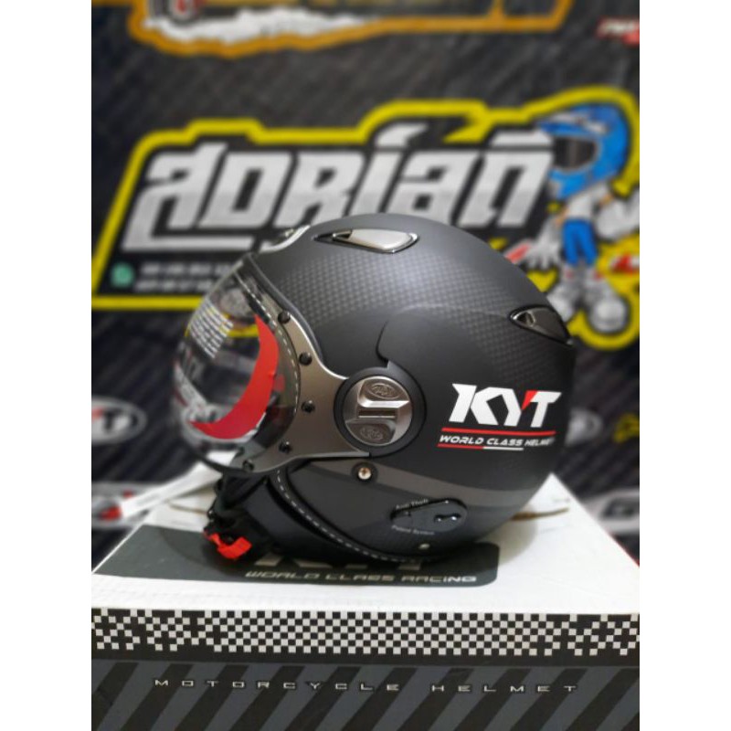 Jual HELM KYT ELSICO MOTIF 3 BLACK MATT GUNMETAL ORI HELM RETRO KYT