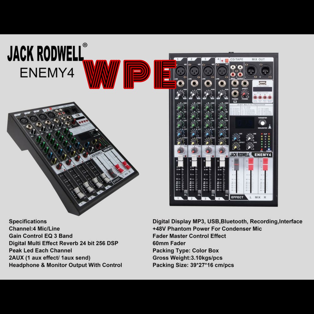 Jual MIXER AUDIO JACK RODWELL ENEMY 4 JACK RODWELL ENEMY 4 4 CHANNEL ...