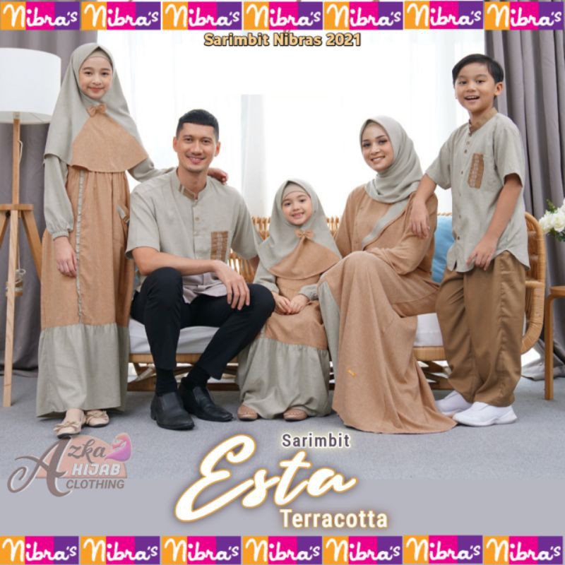 Jual SARIMBIT NIBRAS 2021 ESTA / BAJU MUSLIM COUPLE KELUARGA / SERAGAM