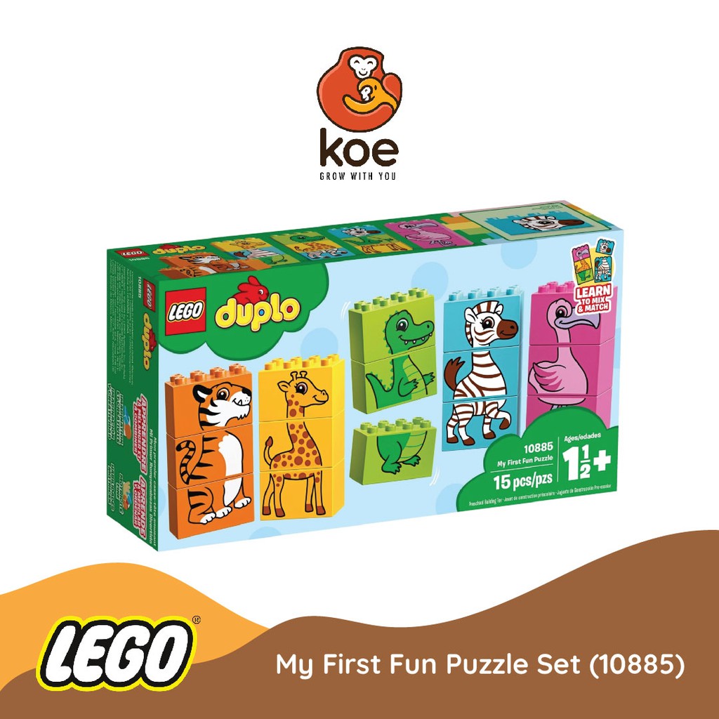 Jual LEGO Duplo My First Fun Puzzle Set 10885 Mainan Puzzle Mencocokkan Gambar Hewan Shopee Indonesia