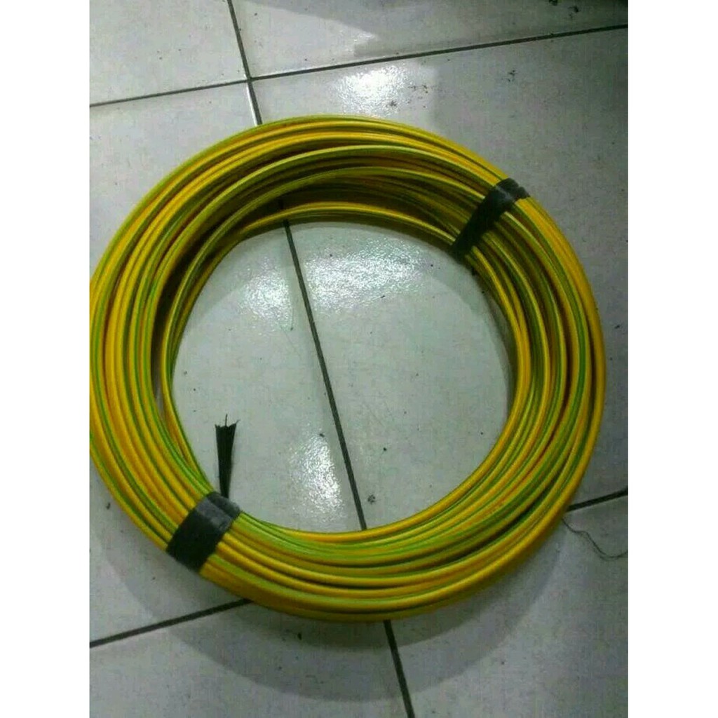 Jual Jual kabel grounding NYAF 10mm serabut kuning hijau 10mm ecer per ...