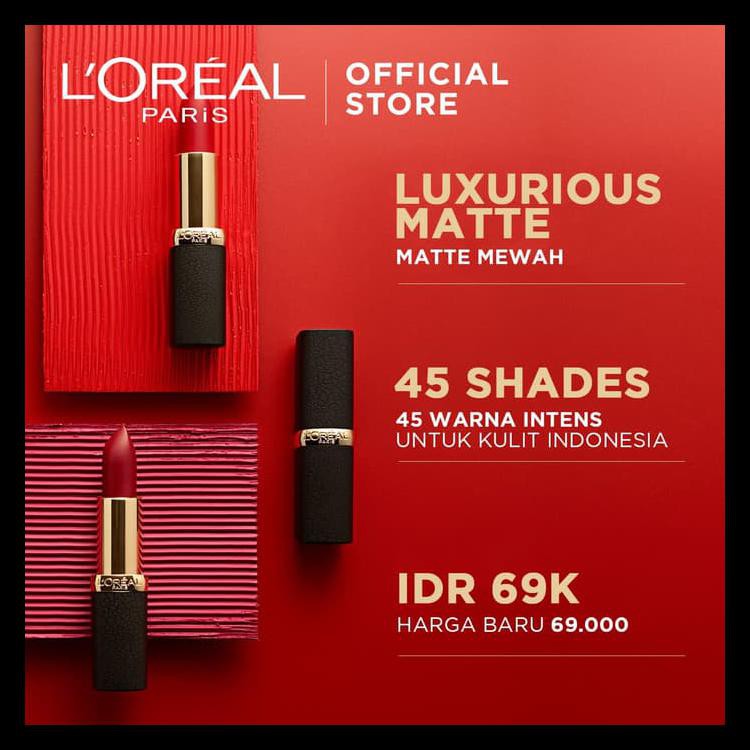 Jual Diskon L'Oreal Lipstik Matte Color Riche Matte 244 Soft Violet