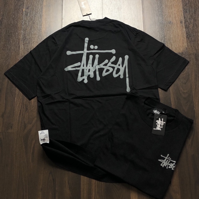 KAOS STUSSY FONT BASIC TSHIRT STUSSY MIRROR 1 1 ORIGINAL