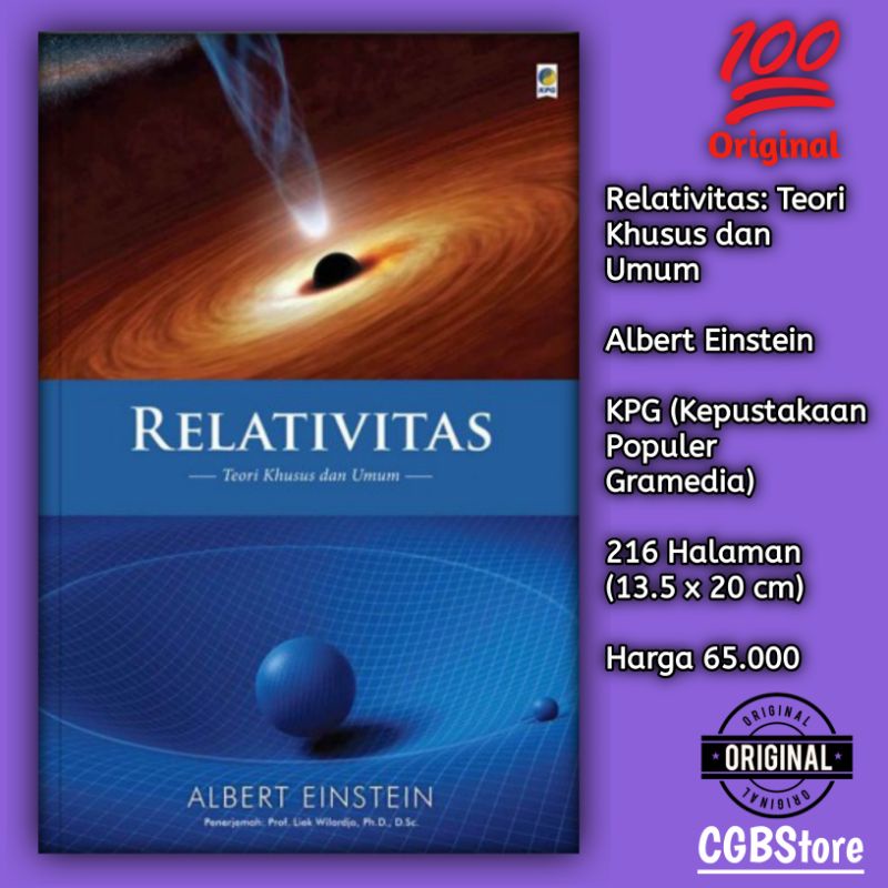 Jual Relativitas: Teori Khusus Dan Umum - Albert Einstein | Shopee ...