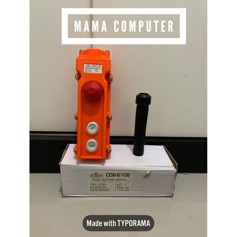 Jual Hoist Push Button COB-61P With Emergency Stop MERK FORT | Shopee ...