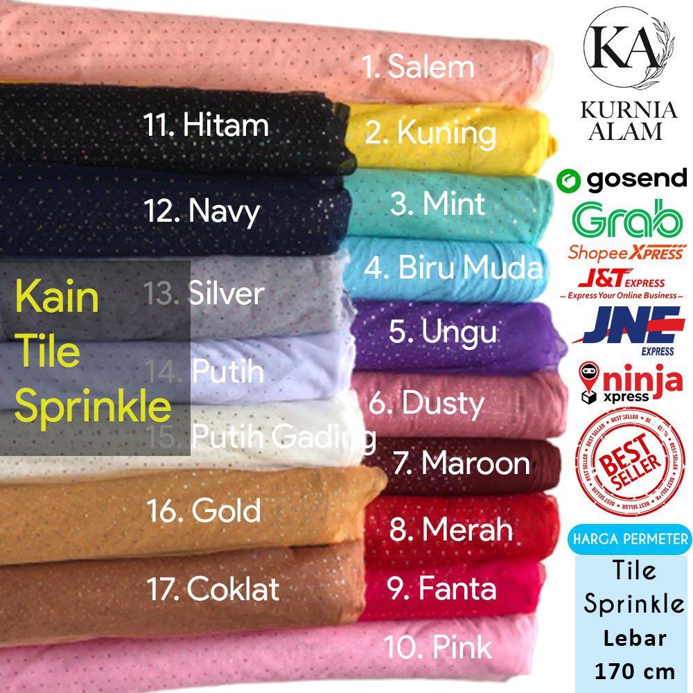 Jual Tile Gliter Meteran Soft Tulle Diamond Halus Kain Tile Sprinkle ...