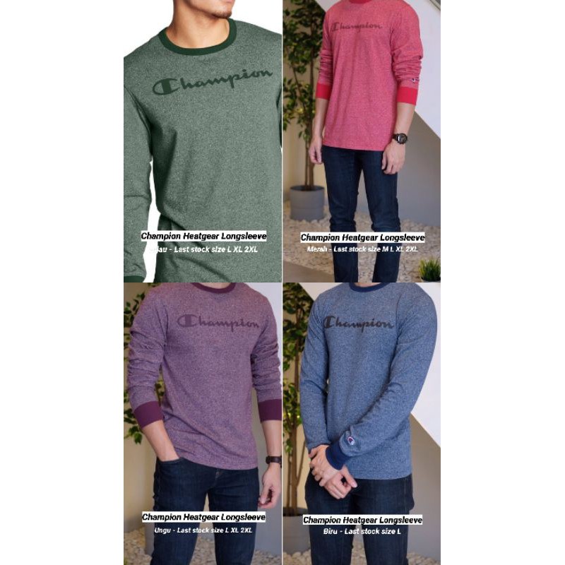 Jual Kaos Lengan Panjang Champion Long Sleeve Heater Big Script