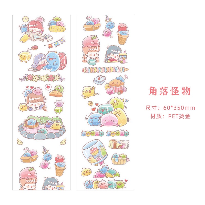 Jual OVERFLOWS.ID STICKER PANJANG TRANSPARANT PET STIKER DIARY BUJO ...