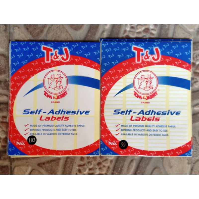 Jual label besar dan kecil t&j - tom & jerry (harga per lembar ...